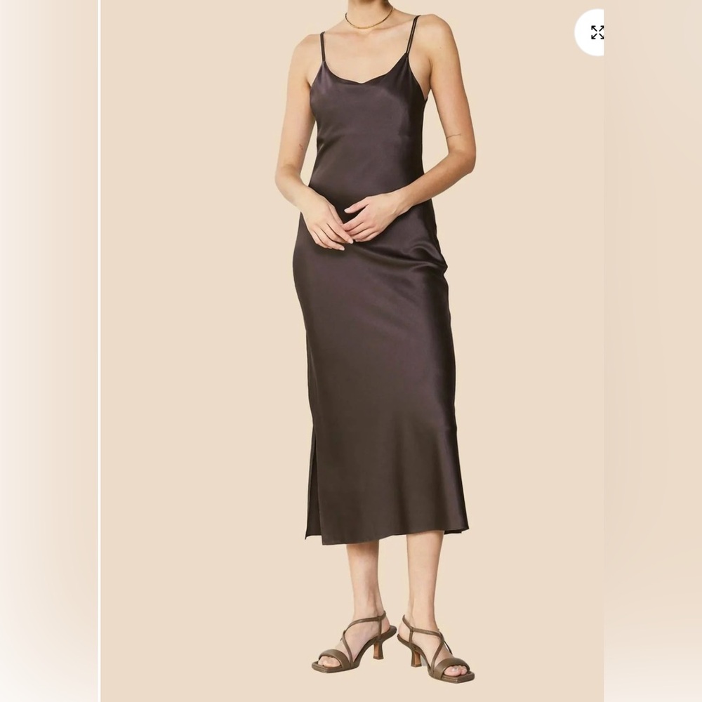 Current air expresso Dark Brown Slip Dress XS BNWT